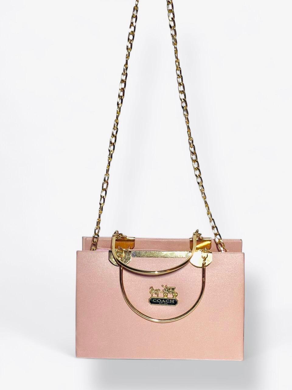 Bagzora Pink, Black, Red Bag with Gold Patches