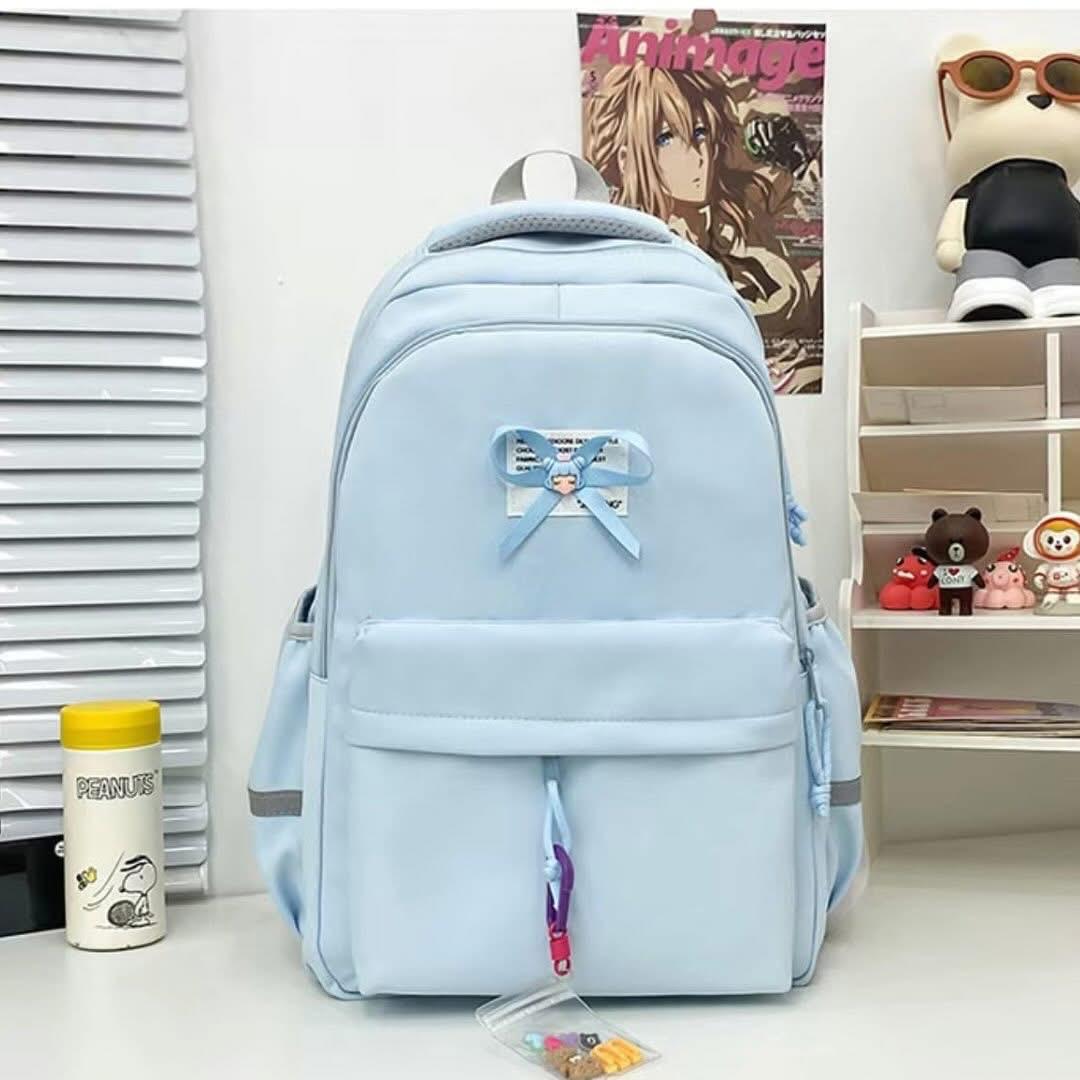 Bagzora School,College Bag with Blue Patches