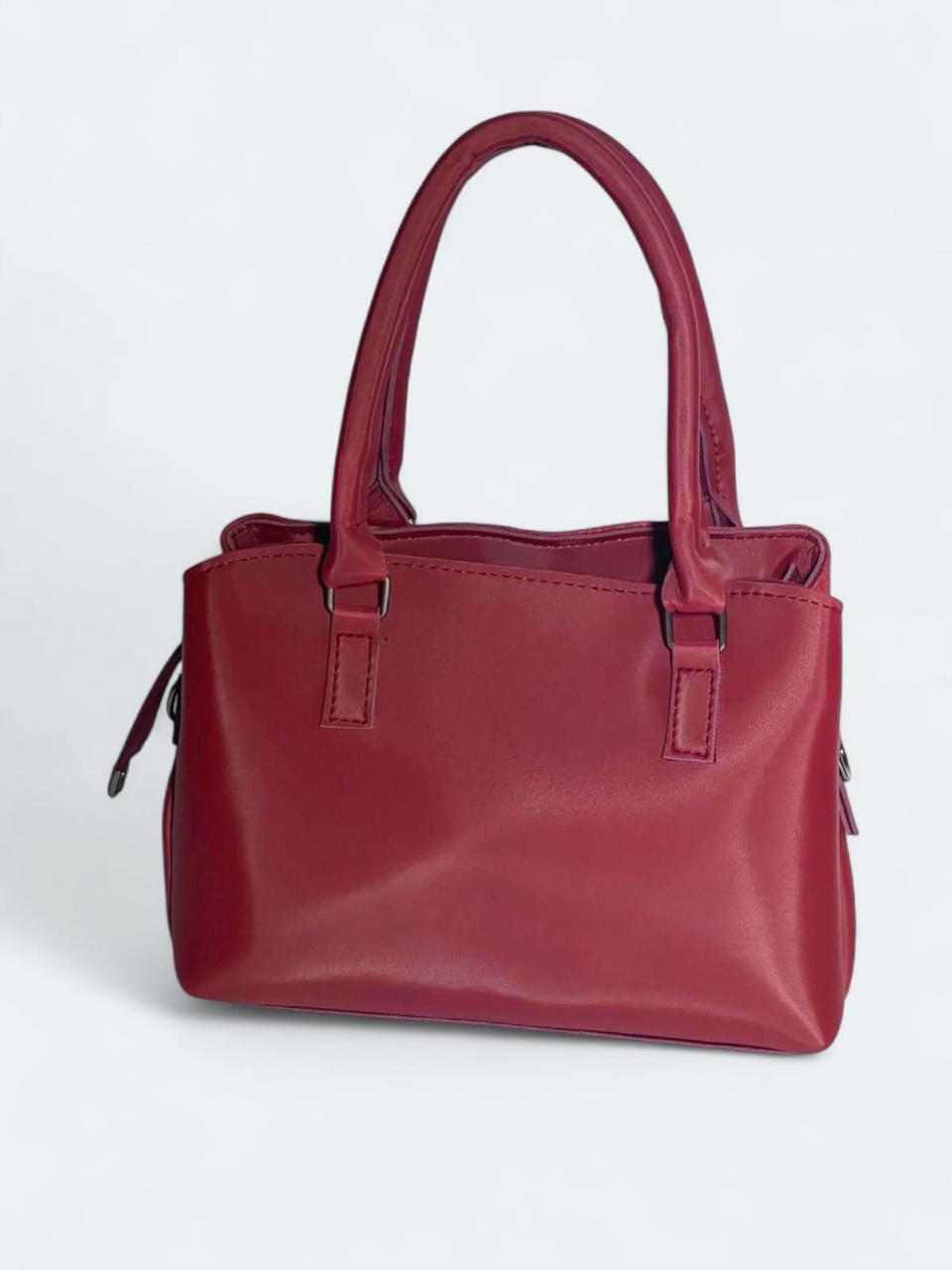 Bagzora Pink, Black, Red Bag with Gold Patches