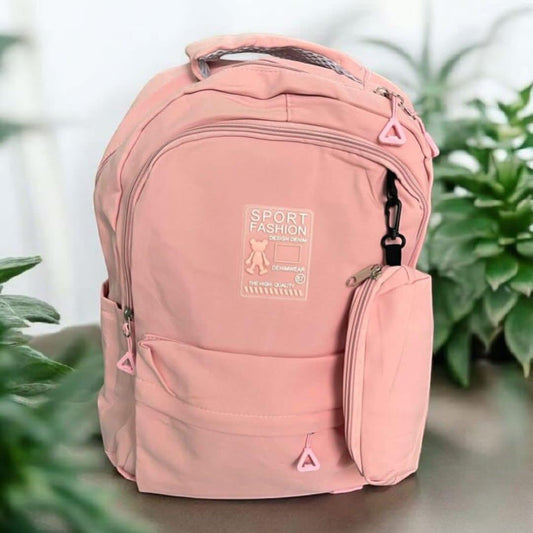 Bagzora School,College Bag with Pink Patches