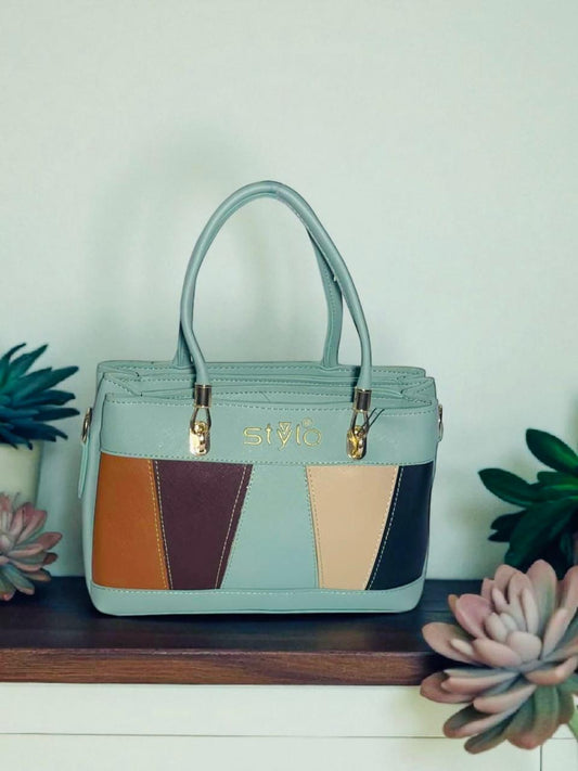 Patchwork PU Leather Handbag
