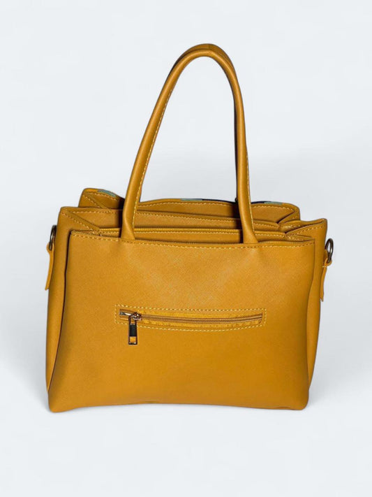 Mustard & Navy Patchwork Bag